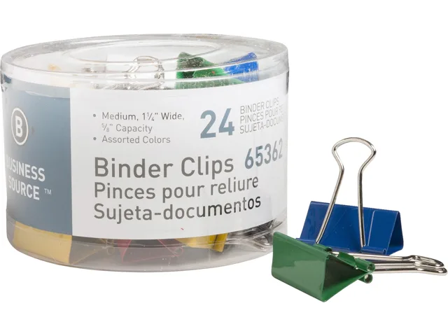 Business Source Business Source 65362 Binder Clips Assorted 24 Pack — product photo