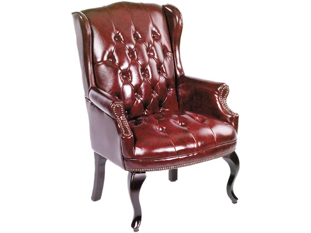 BOSS Office Products BOSS Office Products B809-BY Burgundy Wingback Guest Chair office furniture — product photo