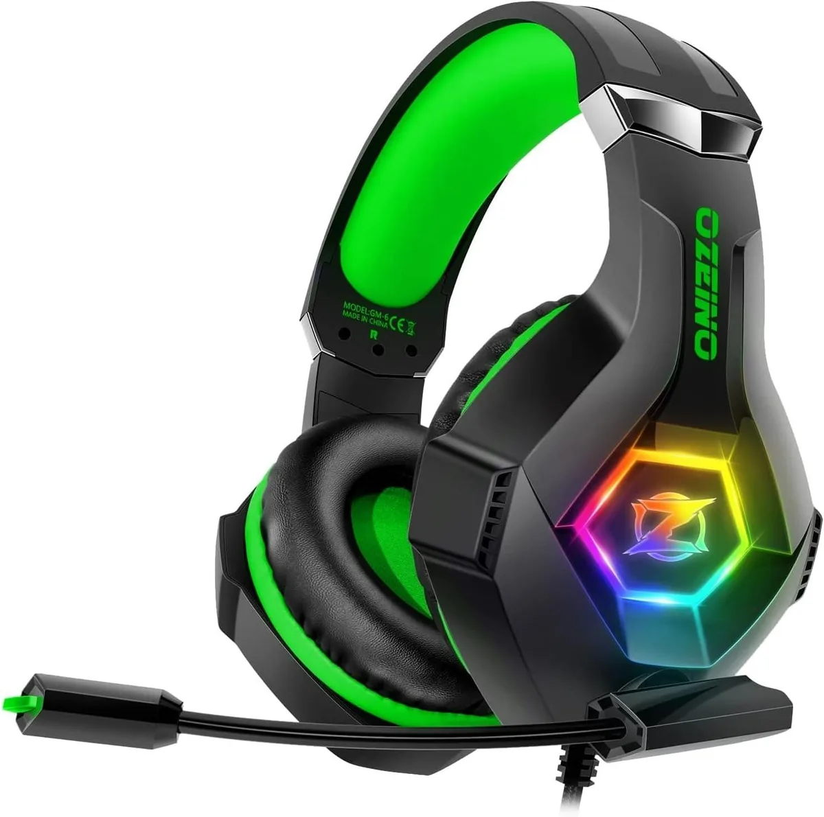 BFKK BFKK Gaming Headset Green 240 g 7.1 3.5 mm — product photo