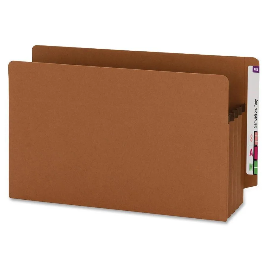 Smead Smead 73611 End-Tab File Pocket Accessory 3.5in Expansion Legal 8.5x14 Redrope 25/Box — product photo