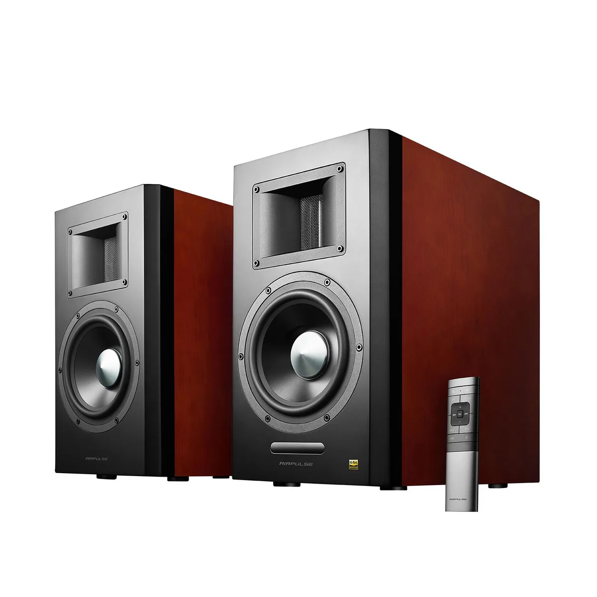 Airpulse Airpulse A300 Brown Active Bookshelf Speakers (Pair) — product photo
