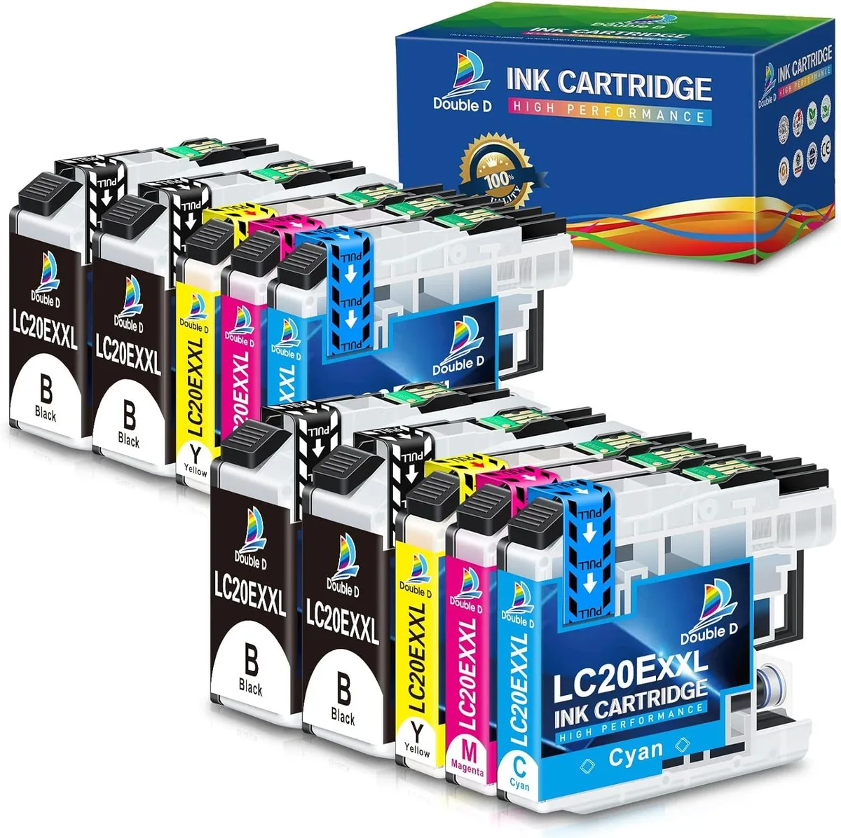 NuoTo NuoTo LC20E XXL Ink Cartridges 10 Pack (4BK+2C+2M+2Y) — product photo