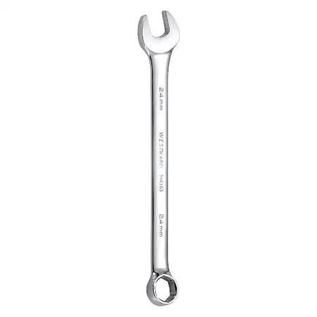 Westward 54RY83 24 mm combination wrench chrome finish offset head