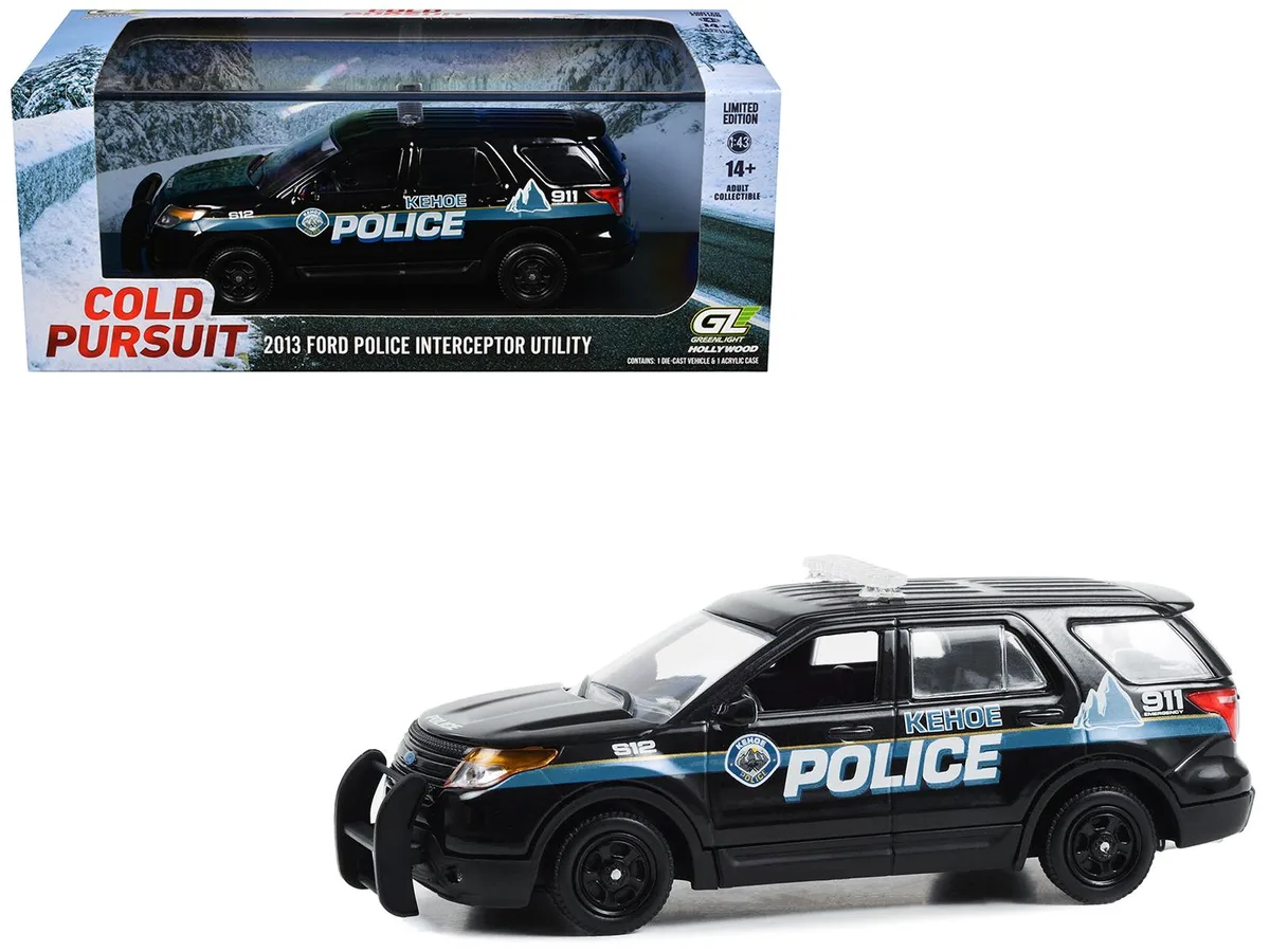 GREENLIGHT GREENLIGHT 2013 Ford Police Interceptor Utility "Kehoe Police Dept" Cold Pursuit 1/43 Diecast — product photo