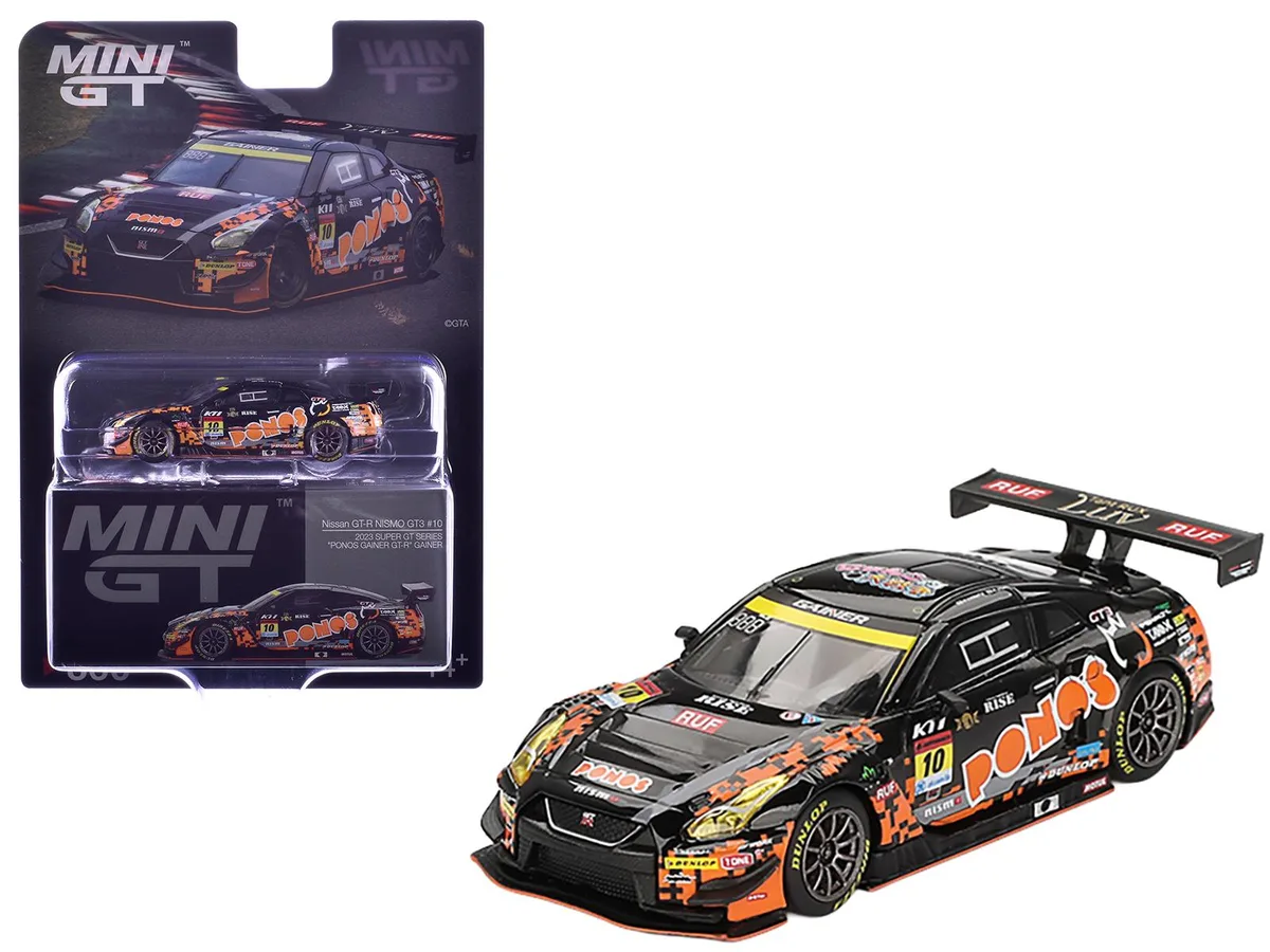Mini GT Mini GT Nissan GT-R NISMO GT3 #10 PONOS GAINER Super GT 2023 1/64 hobby collectible — product photo