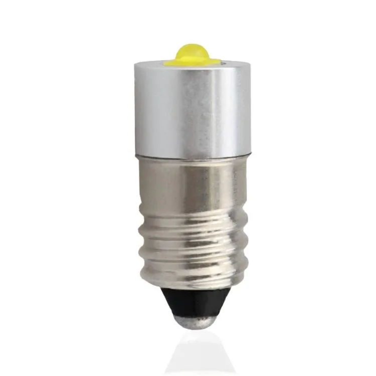 Small cylindrical aluminum flashlight, 24 by 9.5 mm, single SMD 3535 LED, white light, 150-200 lumens, 270-degree beam, 4.5V