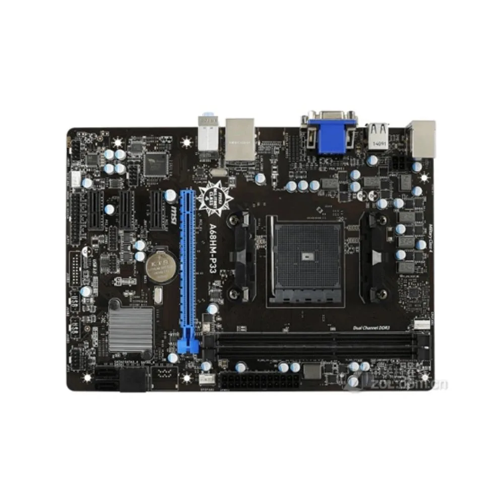 MSI MSI A68HM-P33 AMD motherboard Socket FM1 32GB DDR3 Micro ATX — product photo