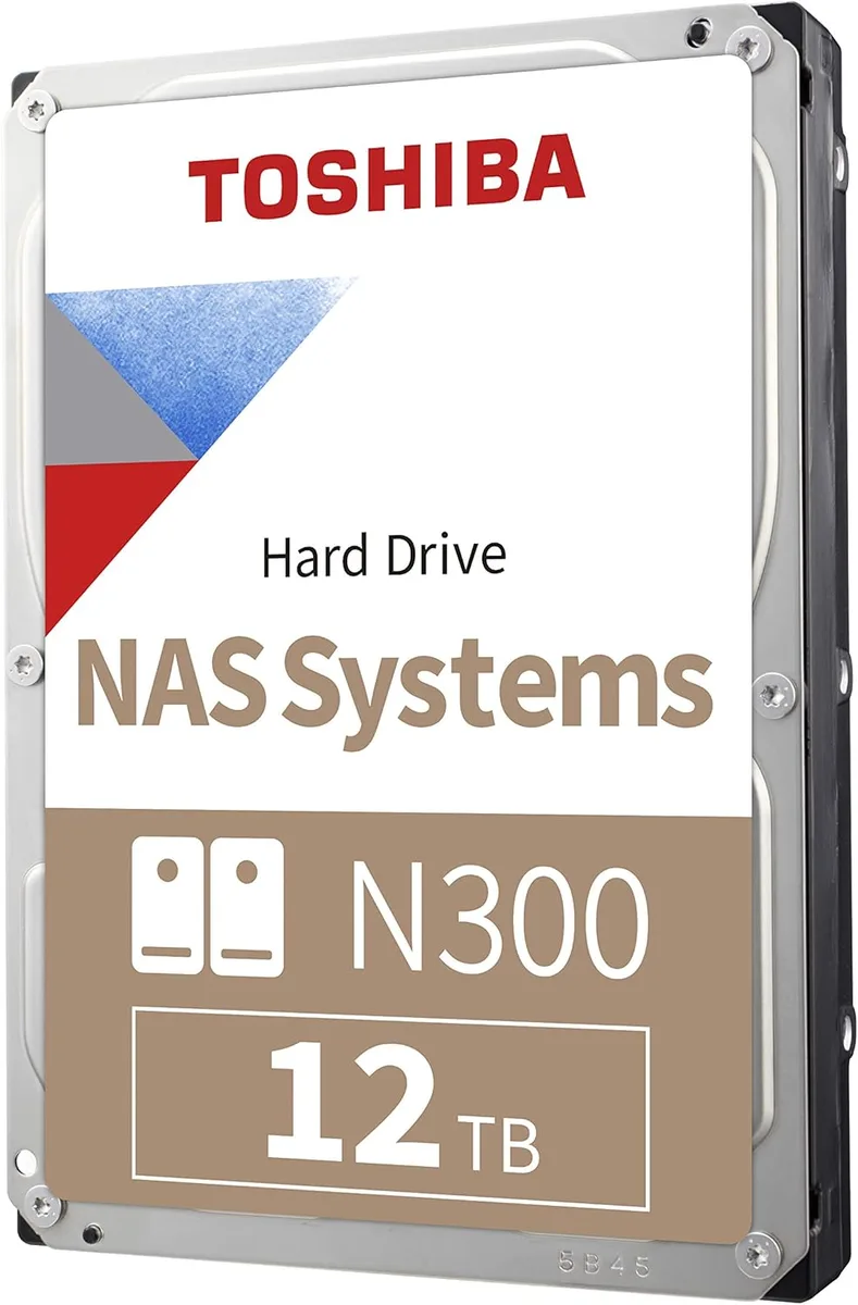 Toshiba Toshiba N300 12TB 3.5" 7200 RPM 512MB CMR SATA internal hard drive HDWG51CUZSVA — product photo