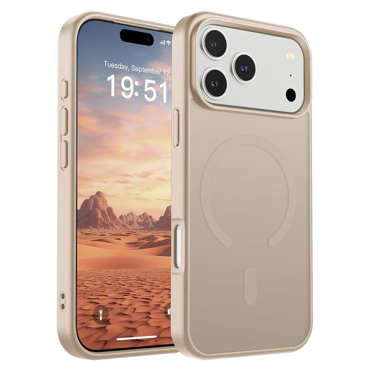 KEHIPI KEHIPI Magnetic iPhone 17 Pro Max Case Desert Gold — product photo