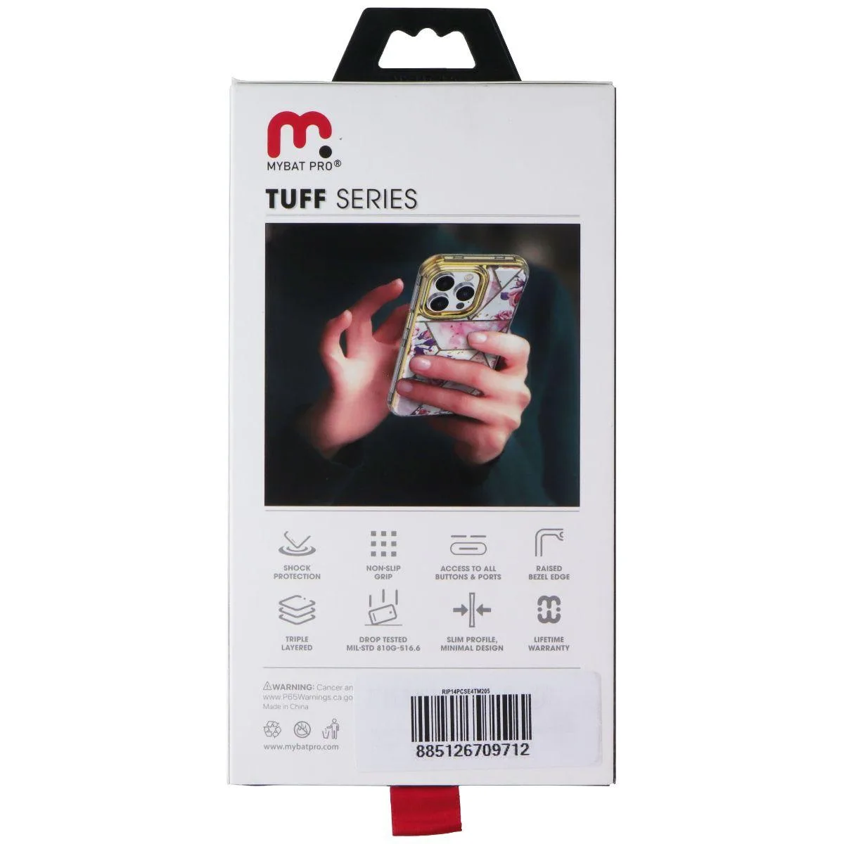 MYBAT PRO MYBAT PRO Tuff Series Case iPhone 14 Pro Pink Marbling Gold — product photo