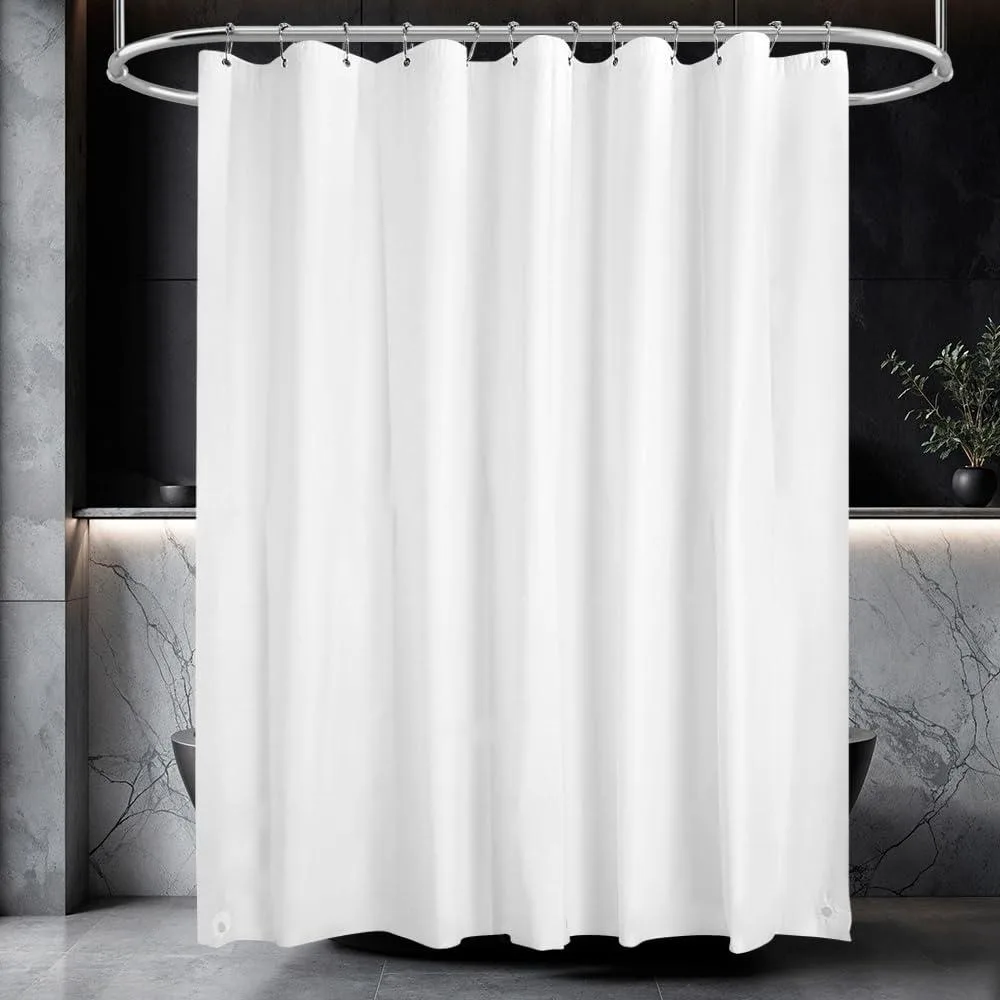  White Shower Curtain Liner 72" x 72" 3.2 Gauge EVA with 12 Metal Grommets and 3 Magnets — product photo
