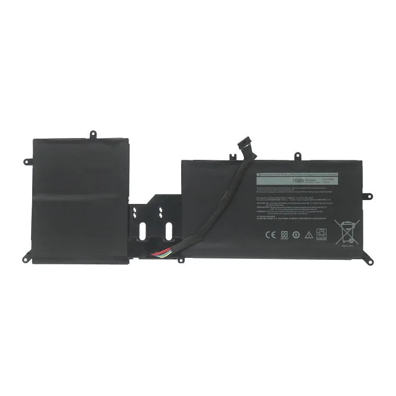 Black rectangular laptop battery with flat finish