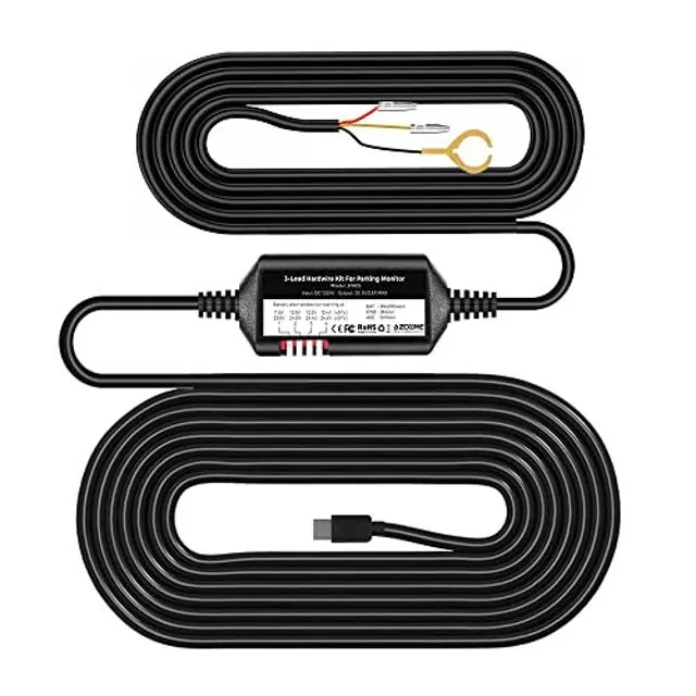 AZDOME AZDOME JYX05 Hardwire Kit USB Type C 11.5ft car electronics accessory — product photo