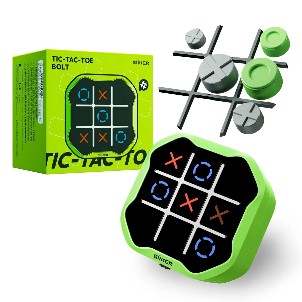  GiiKER Tic Tac Toe Bolt Game Green 8.8 cm — product photo