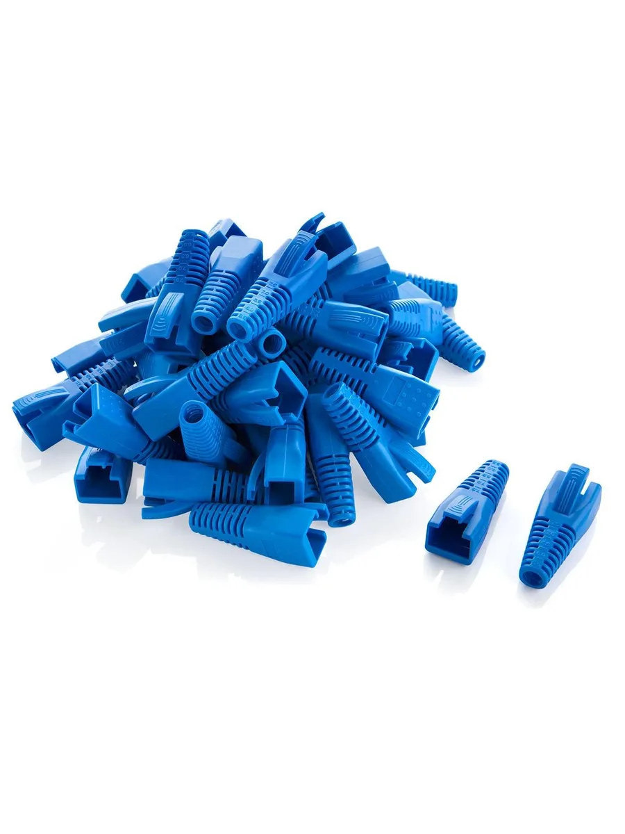 Vszerda Vszerda RJ45 strain relief boots 50-pack blue 5.5-7.5mm — product photo