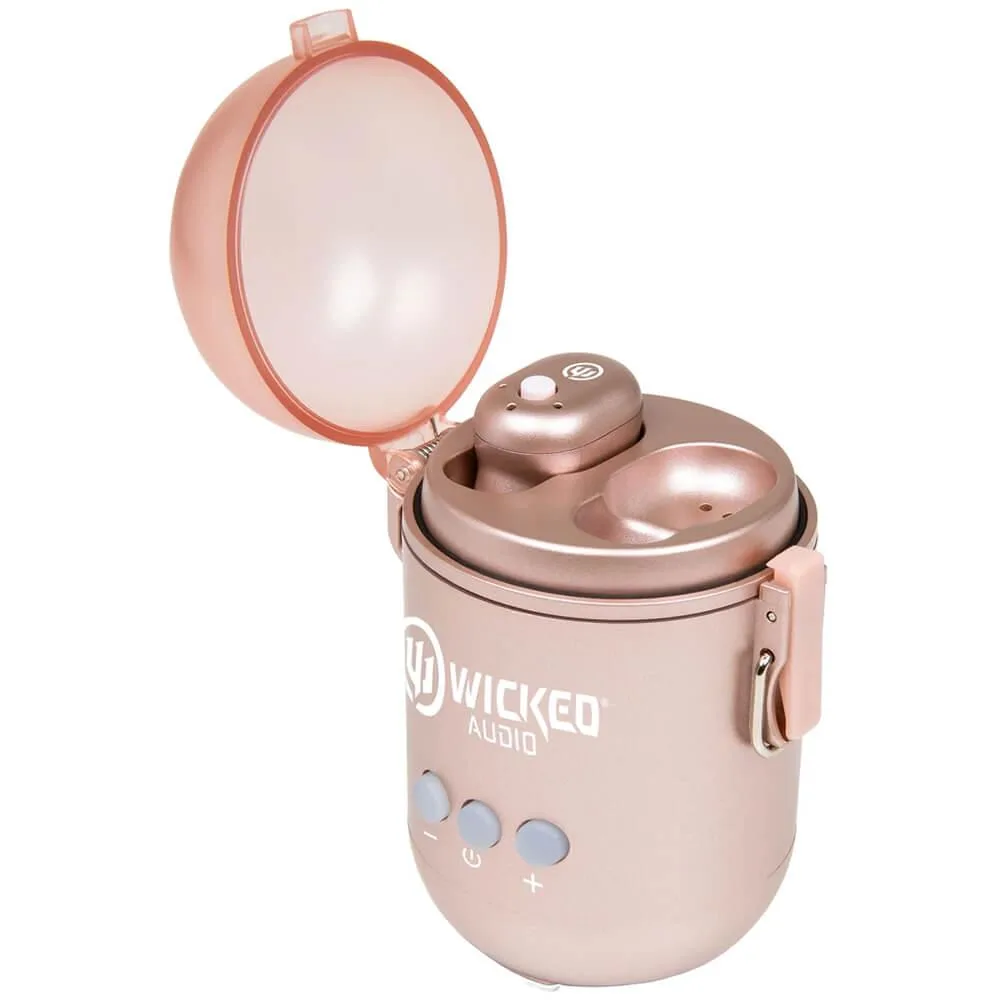 Wicked Audio Wicked Audio SYVER 2-in-1 speaker earbuds IP65 IP67 rose gold — product photo