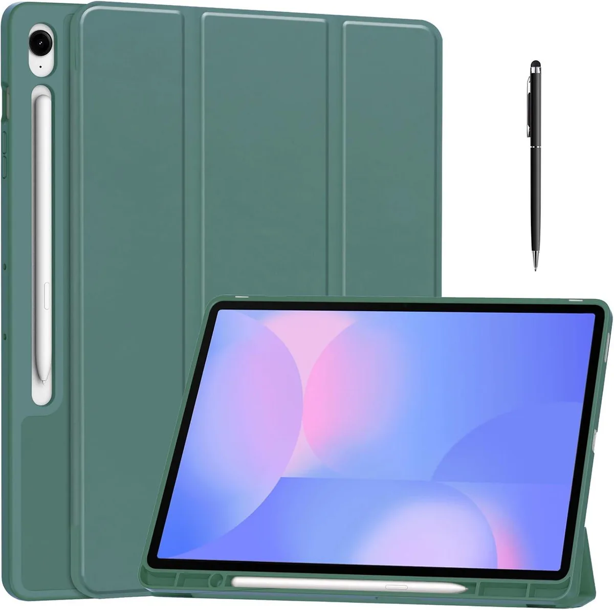 Werleo Werleo Case for Samsung Galaxy Tab S10 FE Plus 13.1 inch 2025 Dark Green — product photo
