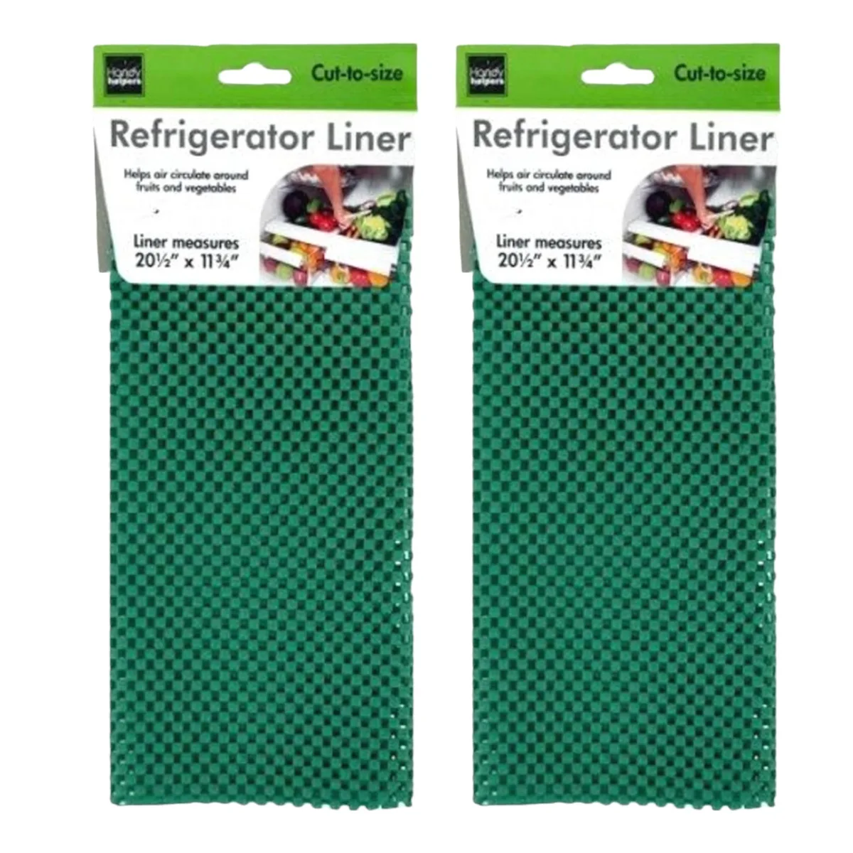 As Seen On TV As Seen On TV HW833-2 Refrigerator Liners 2 Pack Green 19.5 x 11.75 — product photo