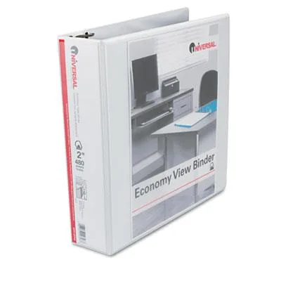 Universal Business Supply Universal Business Supply UNV20746 binder, 2" D-ring, white, 480 sheets — product photo