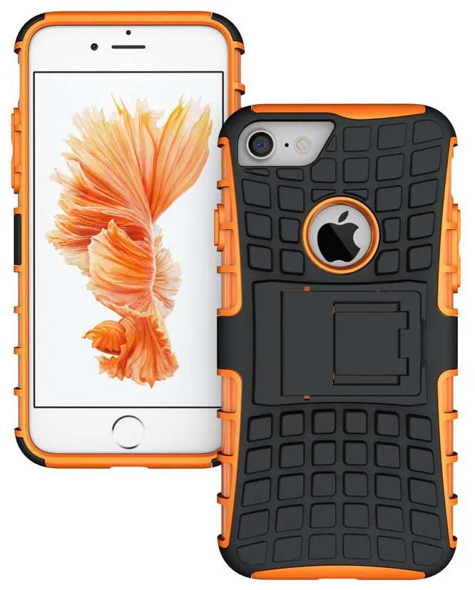 Nakedcellphone Nakedcellphone Grenade Hybrid Case with Stand Orange/Black iPhone 7/8 — product photo