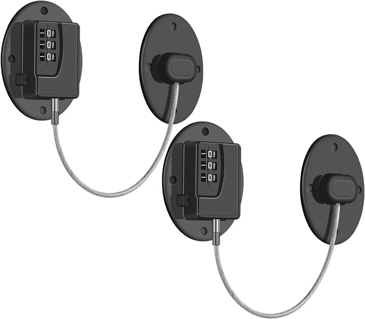 PISKEKAT PISKEKAT 2 Pack Refrigerator Lock Black office equipment — product photo