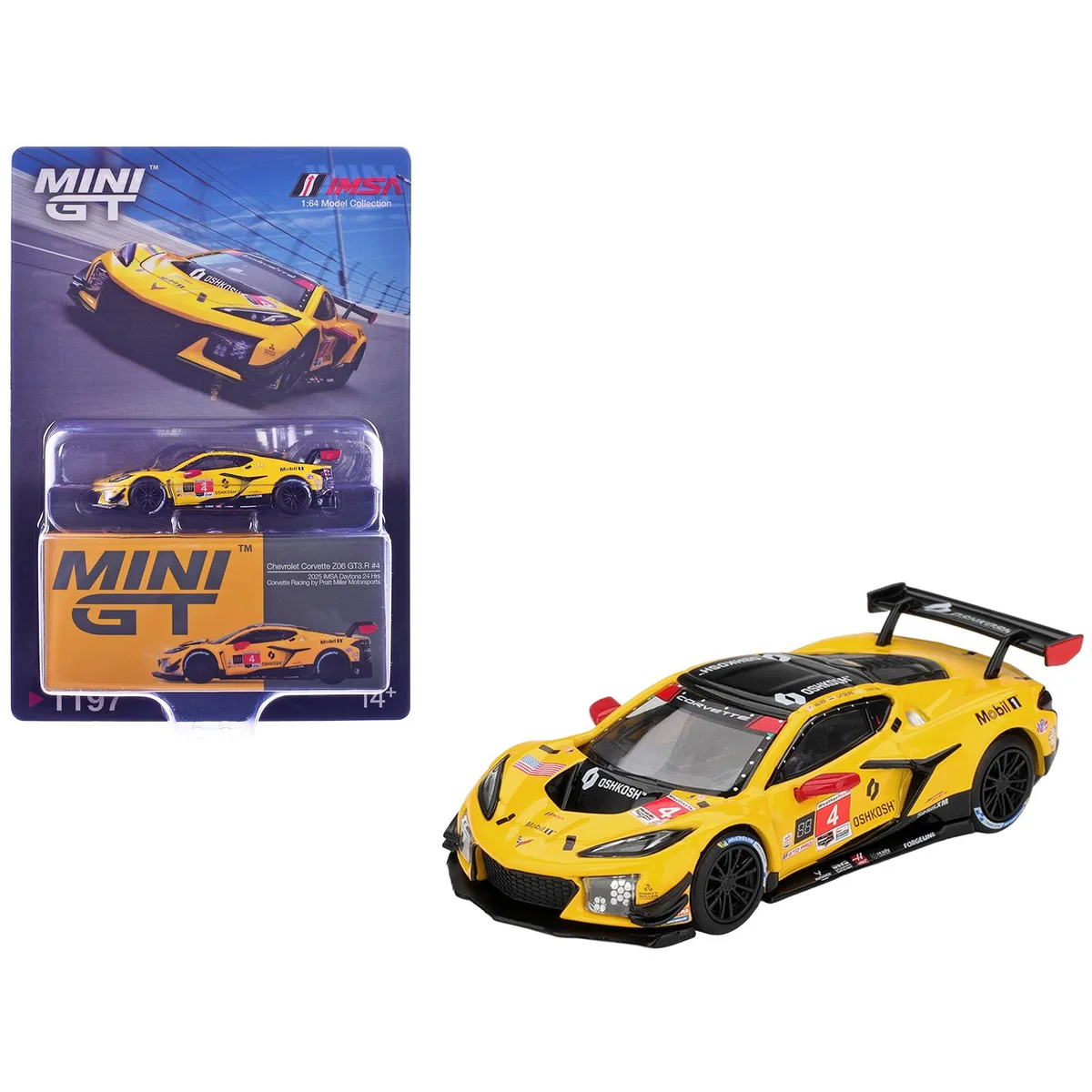 True True Chevrolet Corvette Z06 GT3.R #4 IMSA 24 Hrs Daytona 2025 1/64 Diecast Car — product photo