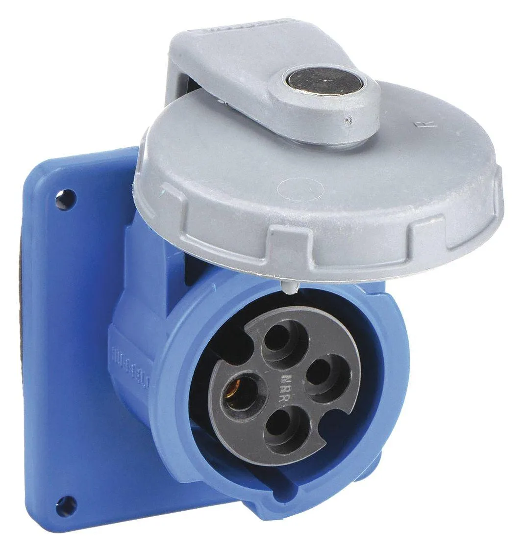Hubbell Incorporated Hubbell Incorporated HBL420R9W Watertight Pin &amp; Sleeve Receptacle 20A 250V Blue — product photo