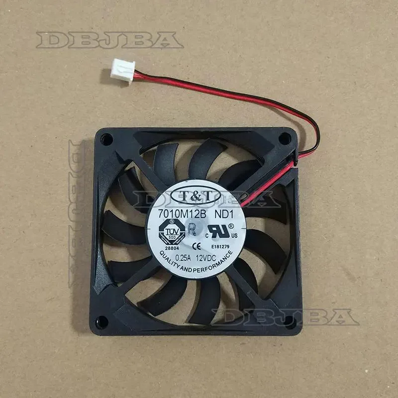 DBTLAP DBTLAP 7010M12B ND1 70x70x10mm 12V 0.25A 2-pin laptop cooling fan — product photo