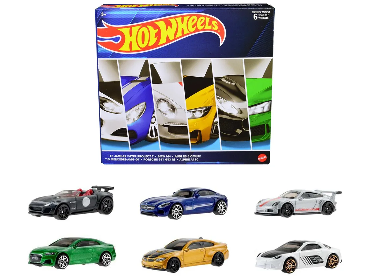 Hot Wheels Hot Wheels "European Theme" 6-Piece Diecast Car Set — product photo