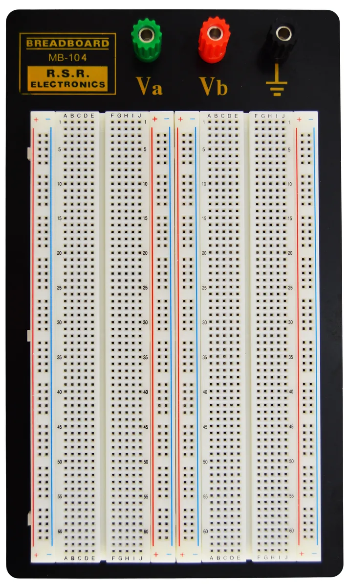 Electronix Express Electronix Express Solderless Breadboard Metal Backplate 8.7" x 5.9" 1660 Tie Points 3 Binding Posts — product photo