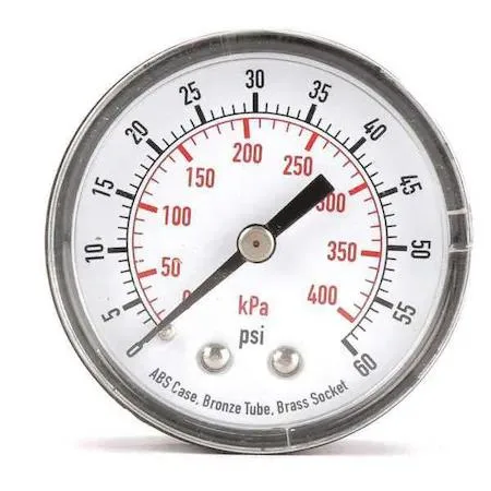 Value Brand Value Brand Pressure Gauge 0 to 60 psi 2 in Dial Acrylic — product photo