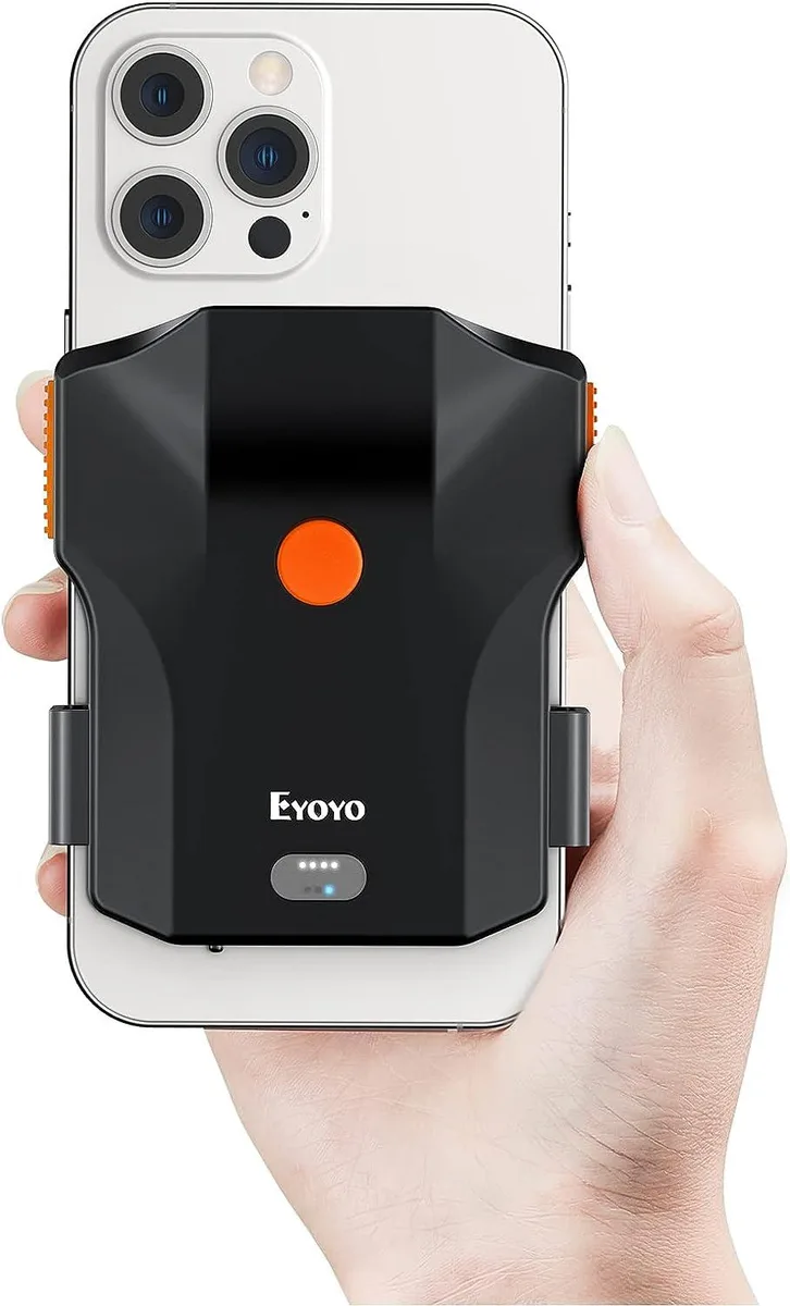 Eyoyo Eyoyo 1D Bluetooth Barcode Scanner with Back Clip 4.7-7.2 — product photo