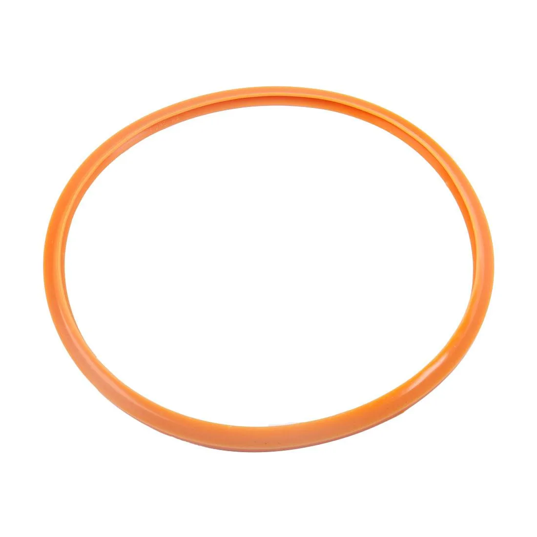 Pale translucent silicone ring, 18 cm inner diameter, smooth flexible rubber gasket