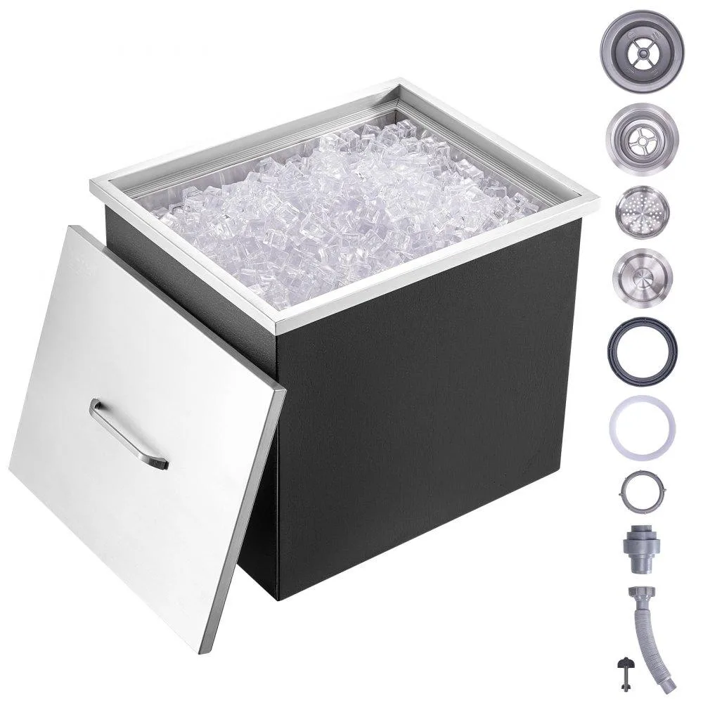 VEVOR VEVOR Drop-In Ice Chest 21"L x 17"W x 18"H 82.4QT Stainless Steel — product photo