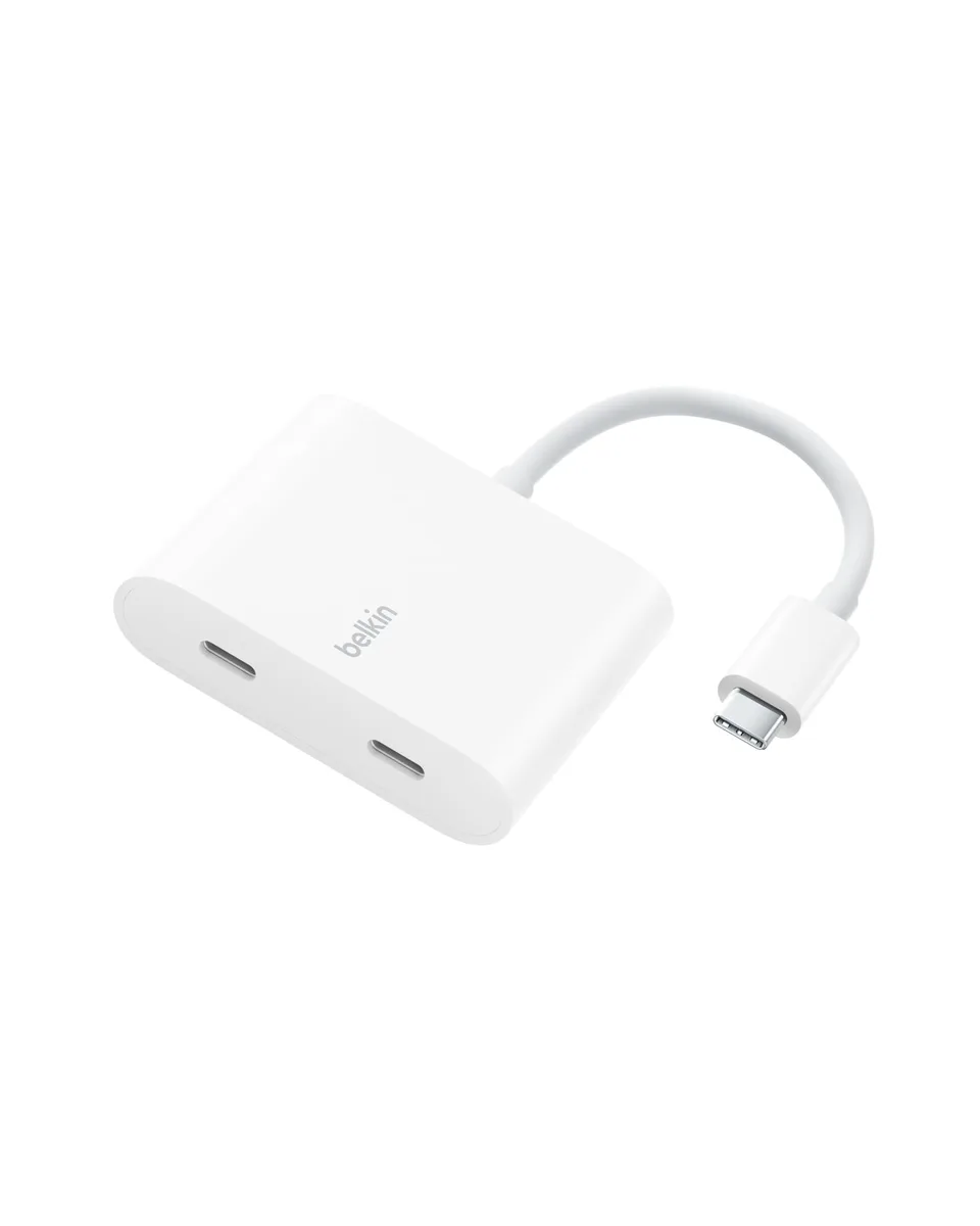 Belkin WCZ002 USB C Splitter Dual Port 100W 10Gbps White — product photo