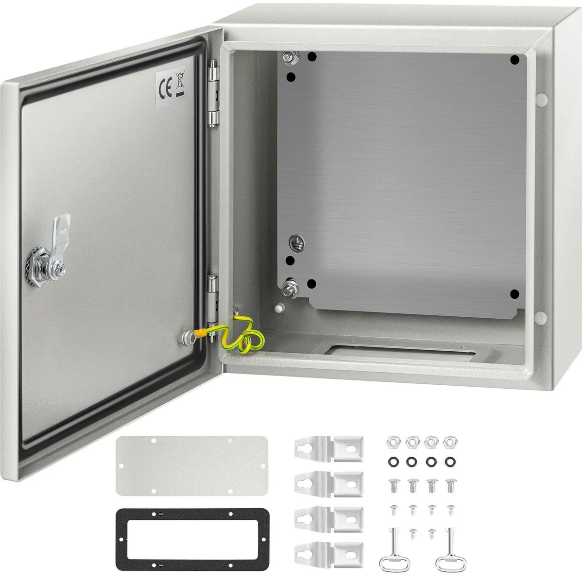 WUQ WUQ 12x12x6'' Carbon Steel Electrical Box IP65 Gray White RAL7035 — product photo