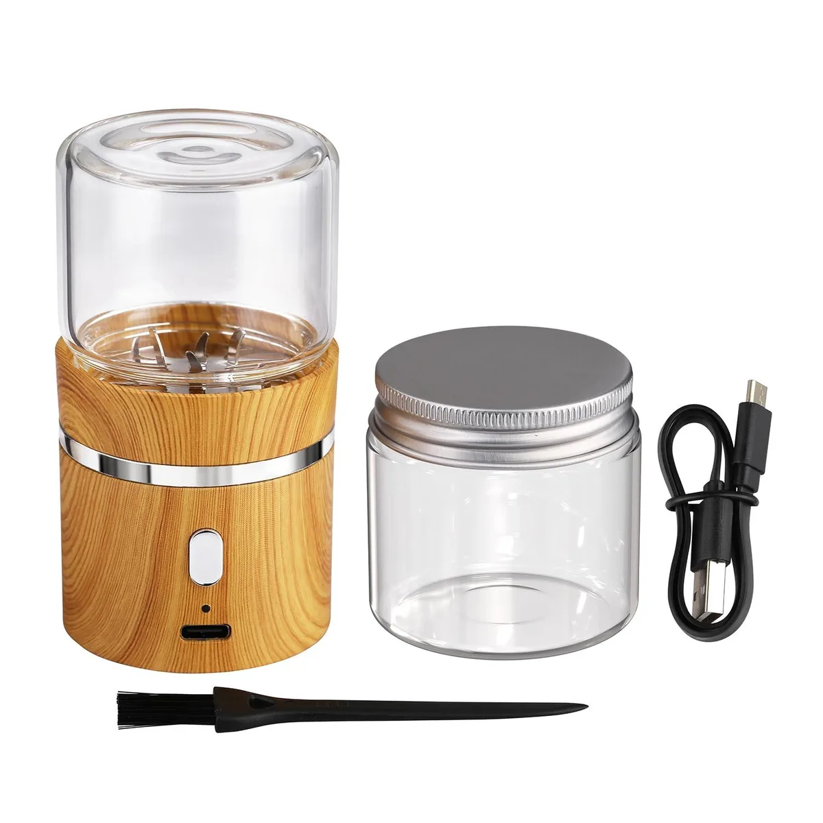 BEIXIFO 004 coffee grinder 1.7oz 450mAh 2 jars — product photo
