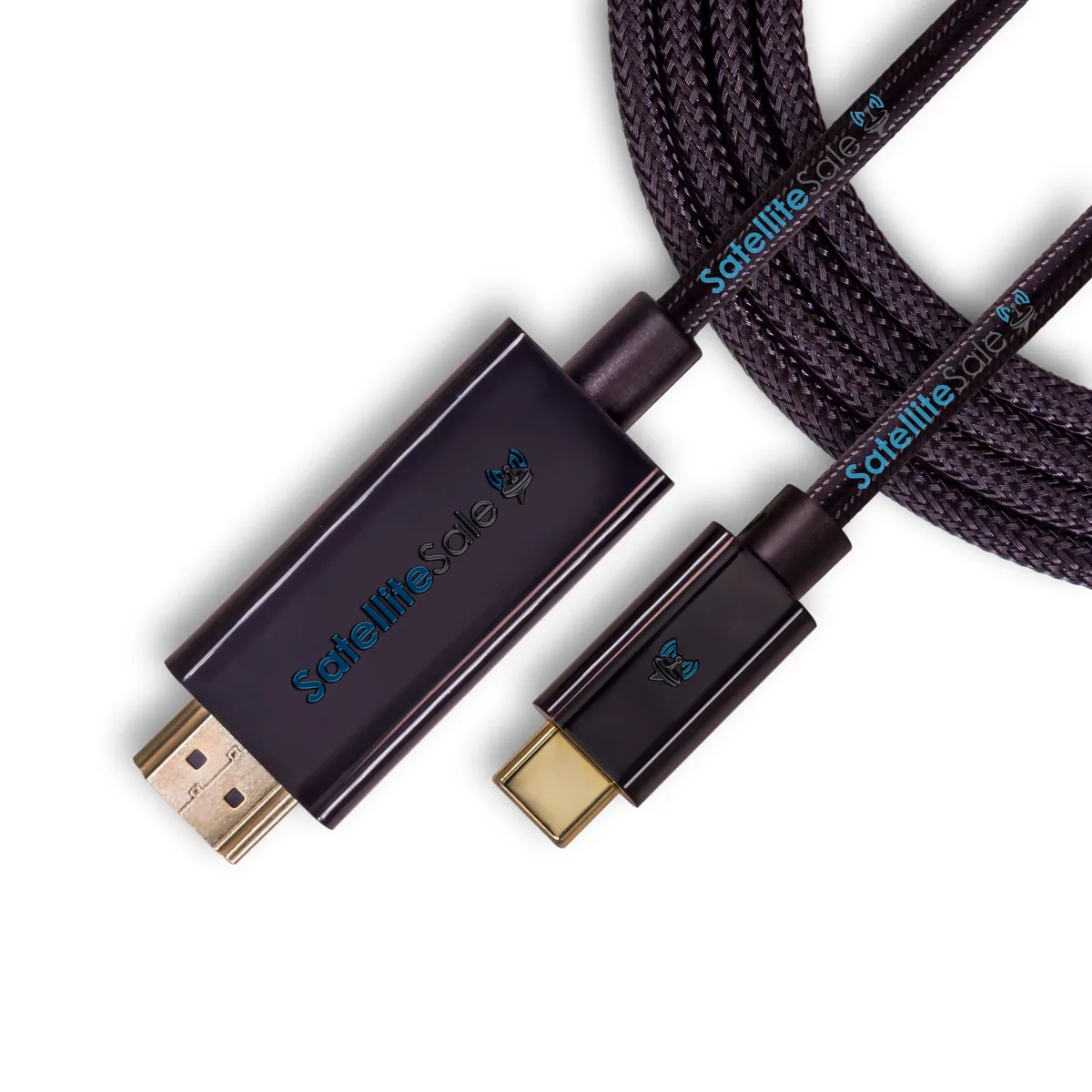 SatelliteSale SatelliteSale USB-C to HDMI Cable Adapter 4K/30Hz 30ft Nylon Black MUSB-CHDMI30FT — product photo