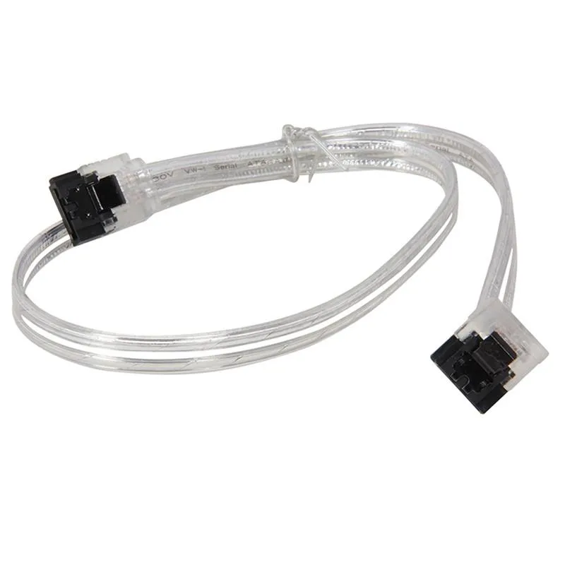 EN-Labs EN-Labs SATA III 18" 90° to 180° latch cable silver — product photo