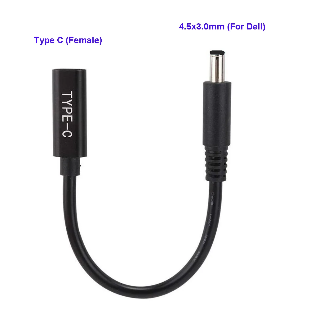UTONDA Co., Ltd. UTONDA Co., Ltd. USB 3.1 Type C Female to 4.5x3.0mm Dell DC Adapter Cable 65W — product photo