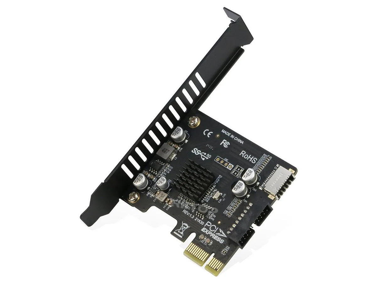 RIITOP RIITOP PCIe 1x to USB 3.2 Gen1 Type-E + 19-pin Header Card — product photo