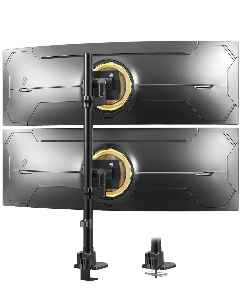 PUTORSEN PUTORSEN Dual Monitor Arm Vertical Stack 24-57" 59.4 lbs VESA 75/100 Black — product photo