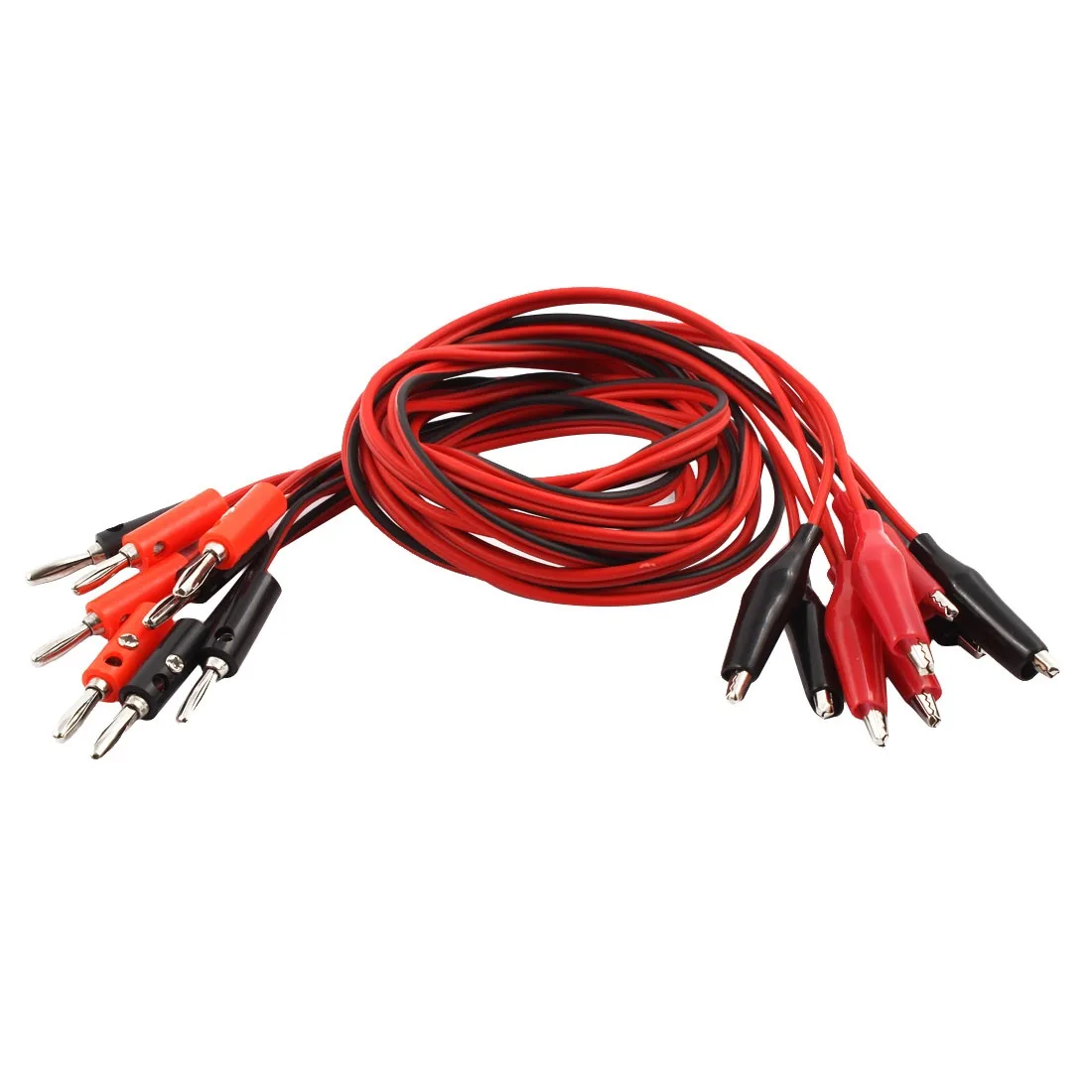 Unique-Bargains Unique-Bargains Alligator Clip to Banana Plug Test Lead Cable 3.3Ft 4 Pairs video accessory — product photo