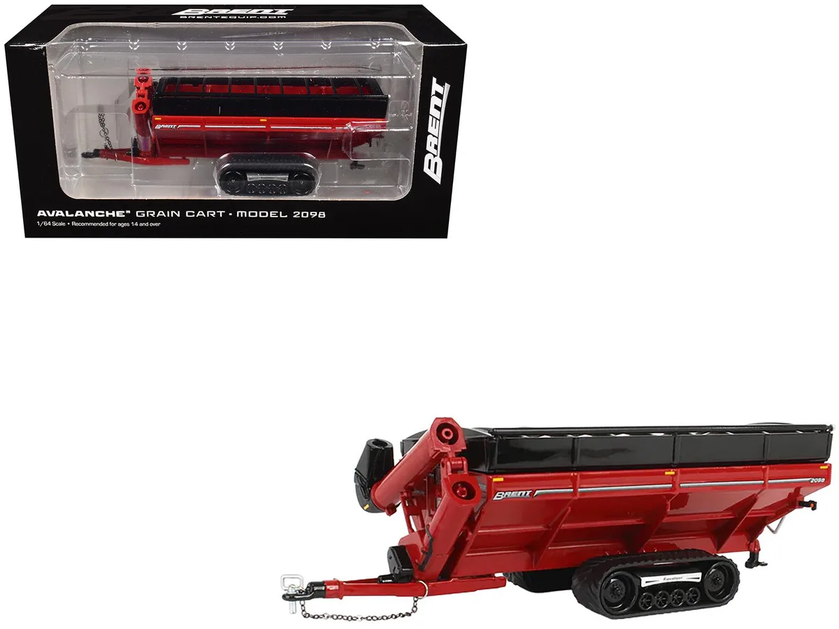 SpecCast Collectibles SpecCast Collectibles Brent 2098 Avalanche Grain Cart Equalizer Tracks Red 1/64 Diecast Hobby Collectible — product photo