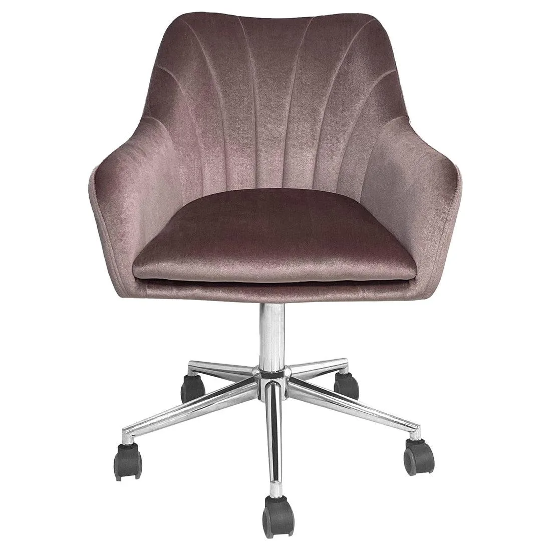 Impressions Vanity Company Impressions Vanity Company Sadie Swivel Vanity Chair Pink Velvet IVFC-IPS222-PNKV — product photo