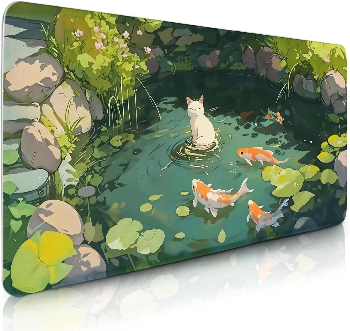  Vorruil Cat Gaming Mouse Pad XL Green-CatPond 11.8x31.4in — product photo