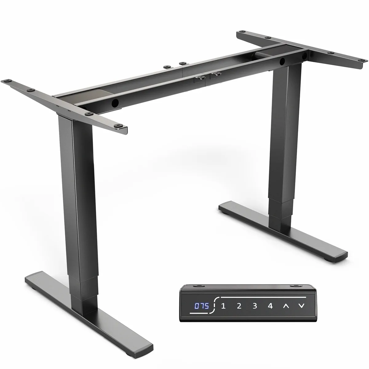 VIVO VIVO Electric Dual Motor Standing Desk Frame Black 220 lbs 41 to 92 inch Top — product photo