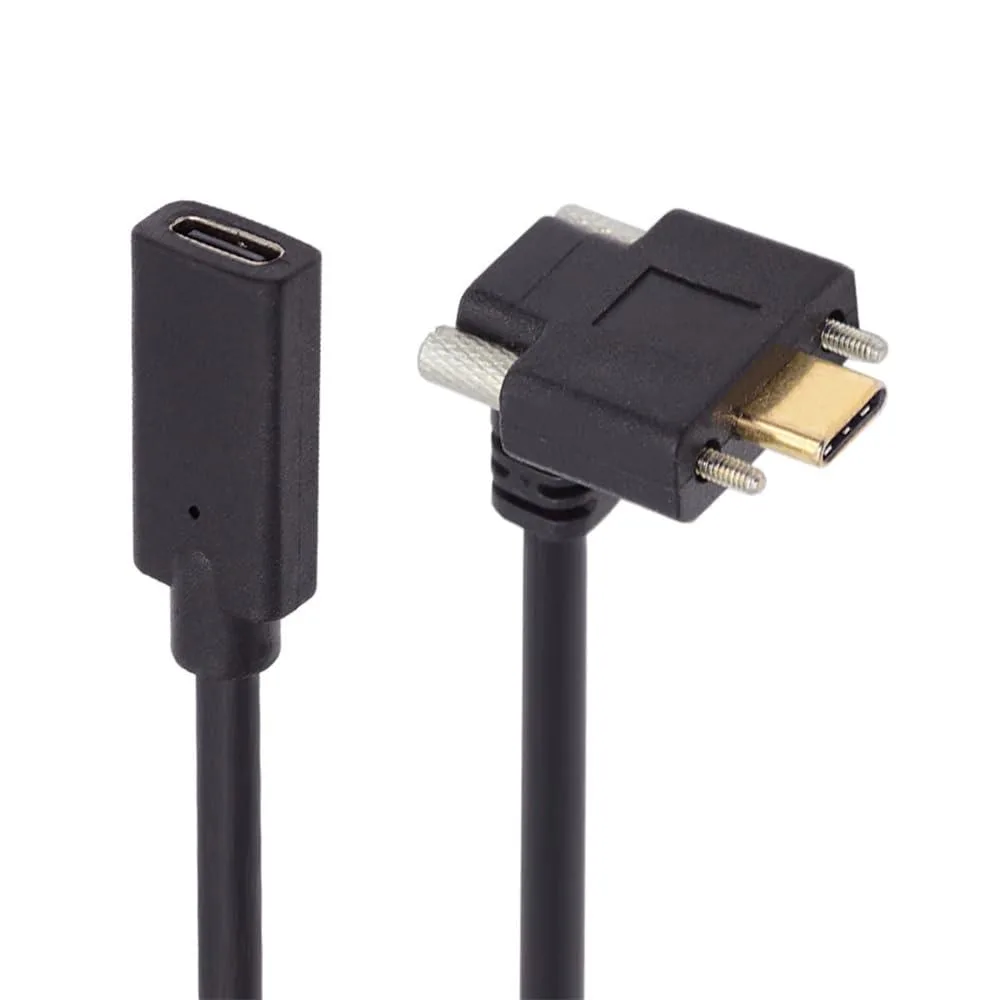 Fervit Fervit Up Angled USB-C Extension Cable 10Gbps 30cm Screw Locking Male to Female — product photo