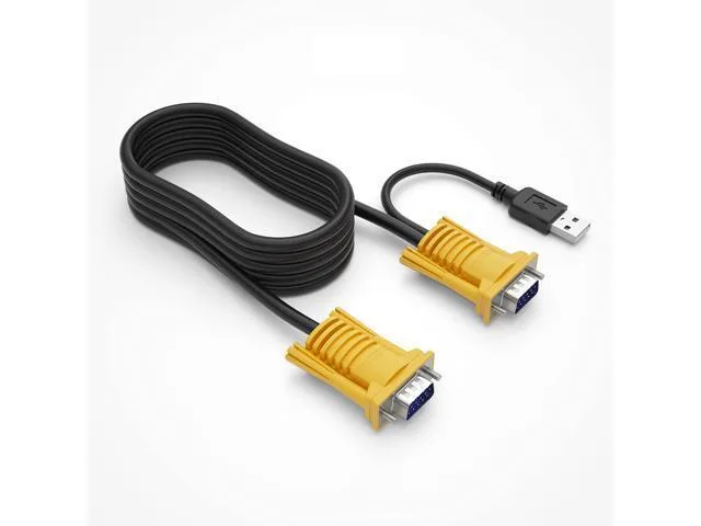 LORDWORLD LORDWORLD 2-in-1 USB VGA KVM Cable 3m (10ft) — product photo