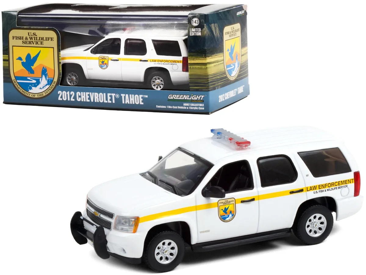 GREENLIGHT GREENLIGHT 2012 Chevrolet Tahoe U.S. Fish &amp; Wildlife Service Law Enforcement 1/43 Diecast Vehicle — product photo